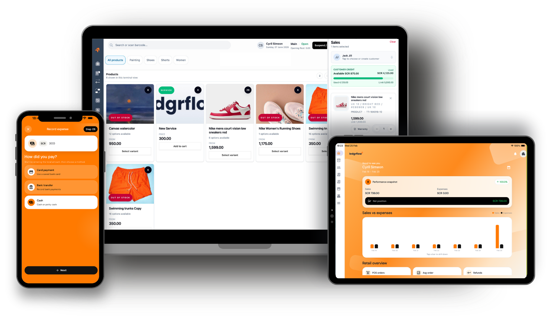 Ledgrflow on devices